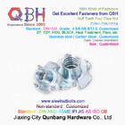QBH M4-M10 DIN1624 Blue White  Yellow Zinc Plated Carbon Steel Half Teeth Four Claw T Nuts