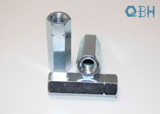 DIN6334 Hex Long Nut with Hole NON-STANDARD HEX HIGHE NUTS coupling nut M6-M36 Zinc/D.H.G YZP BLACK