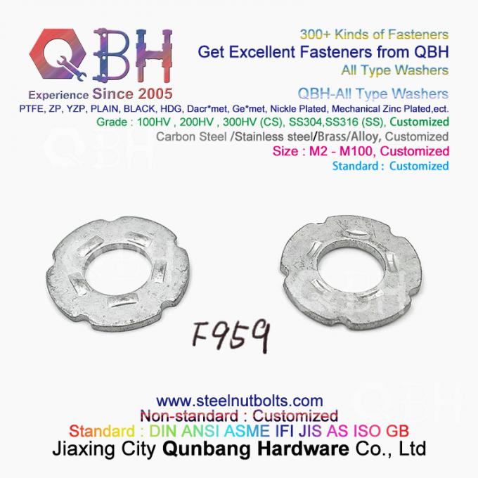 La primavera piana Tutto tipa di QBH DIN125 DIN127 F436 F436M F959 F959M DIN434 DIN436 NFE25-511 ha affusolato la rondella quadrata rotonda dentata 7