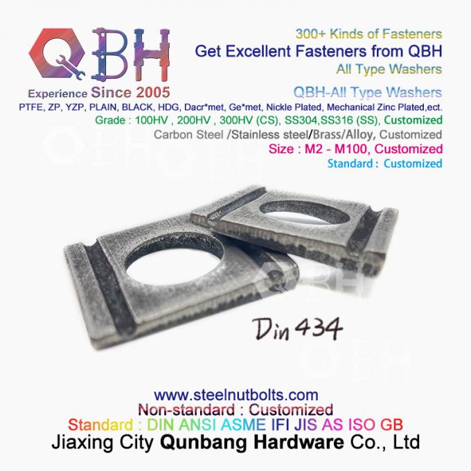 La conicità della primavera di QBH DIN125 DIN127 F436 F436M F959 F959M DIN434 DIN436 NFE25-511 ha dentellato le guarnizioni Tutto tipe del quadrato rotondo piano 6
