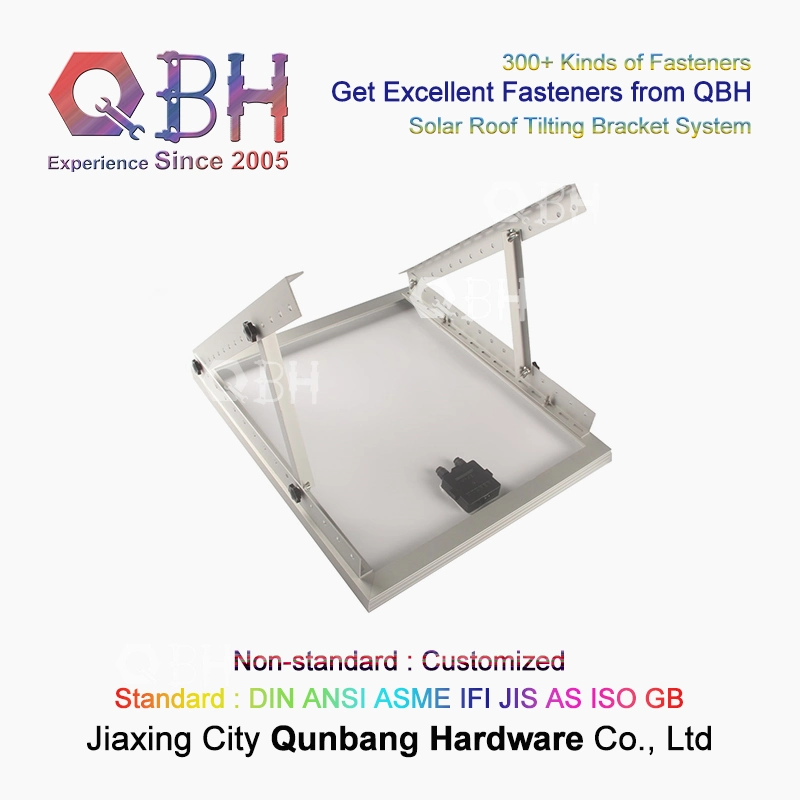 Qbh ha personalizzato il tetto industriale commerciale civile del tetto dell'oggetto del sistema energetico di energia solare che pende inclinando il montaggio - supporto dello scaffale del sostegno per il pannello fotovoltaico di PV