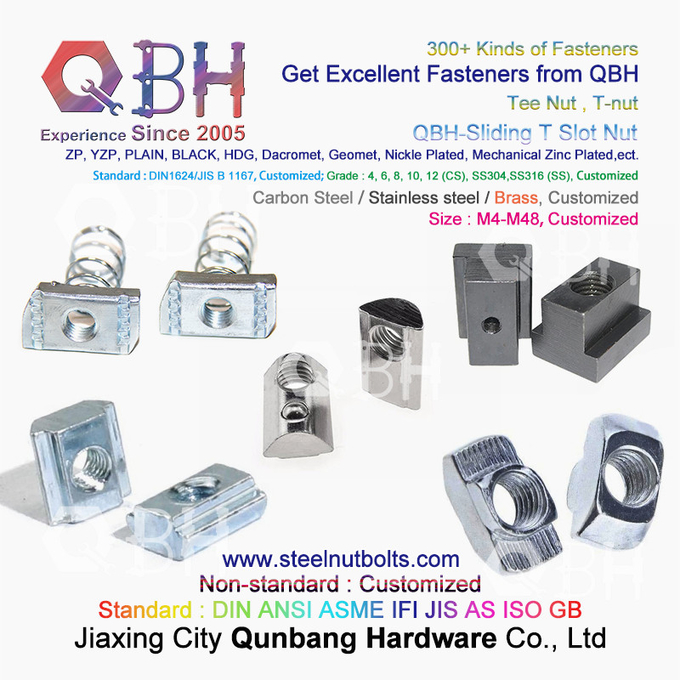 QBH martello di alluminio di profilo della lega di alluminio di 4040 serie che fa scorrere i dadi della scanalatura di T 3